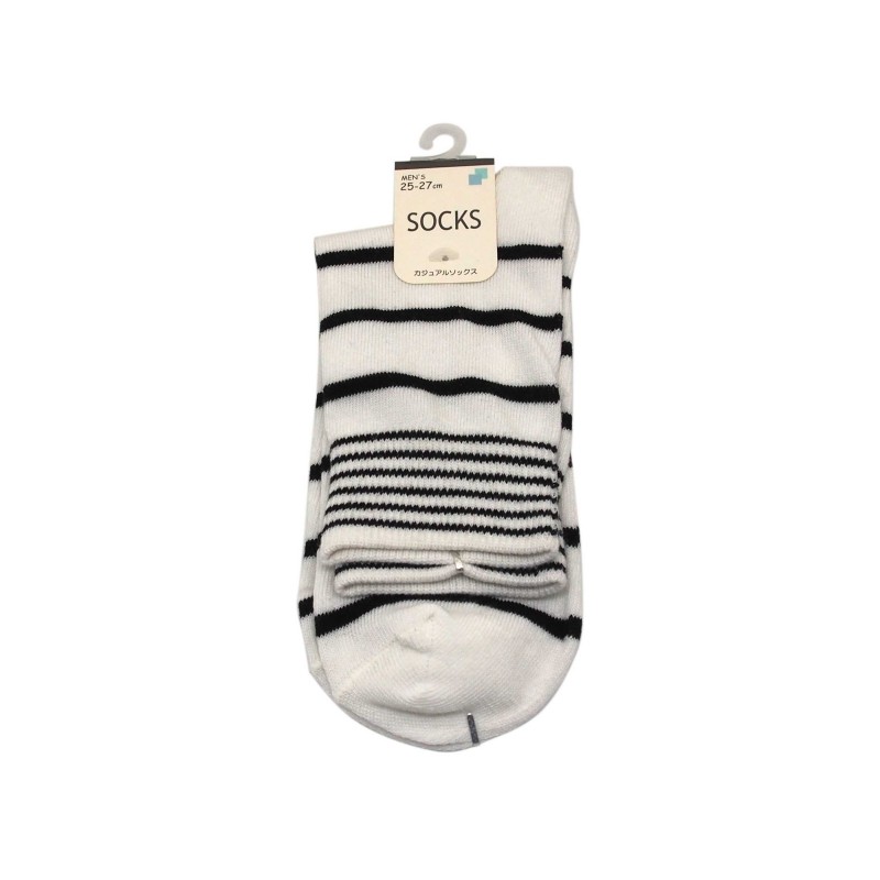 Men_s Socks Monotone Stripes 25-27cm